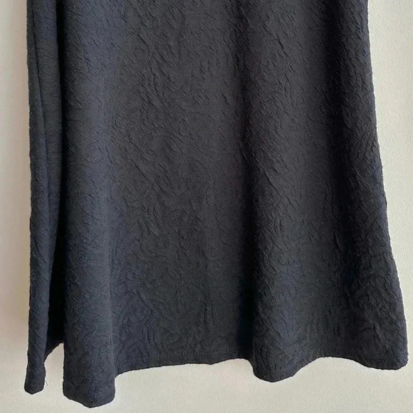 Blu Pepper Black Floral Textured Tank Dress, Swing Dress, Size Medium - Picture 5 of 16